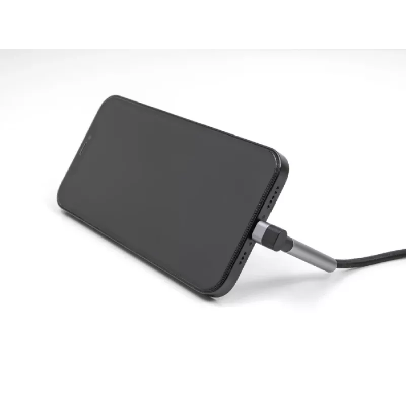 USB Type-C uz Lightning uzlādes un datu kabelis ar leņķa savienotāju un statīva funkciju, DELOCK 1.5 m, 9 V 3 A (MFi)