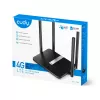 Cudy LT500 bezvadu maršrutētājs, 4G LTE, divjoslu Wi-Fi AC1200, Fast Ethernet, melns