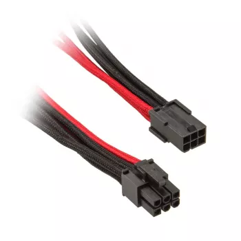 SilverStone 6-Pin-PCIe uz 6-Pin-PCIe kabelis 250mm - melns/sarkans