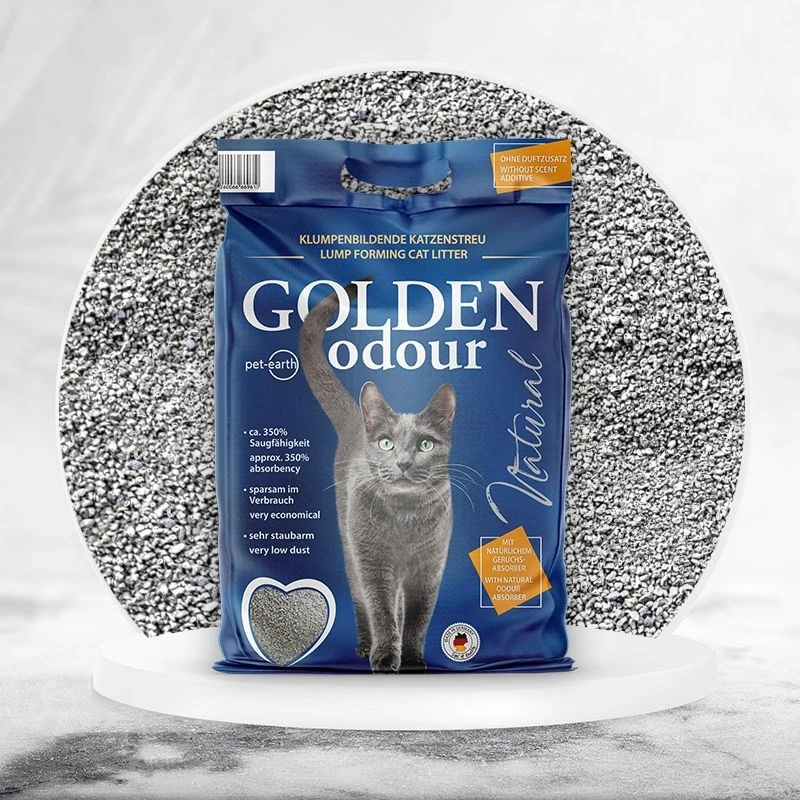 Kaķu pakaiši Golden Grey 7 kg – bentonīta salipšanas pakaiši, bez putekļiem, smaku kontrole
