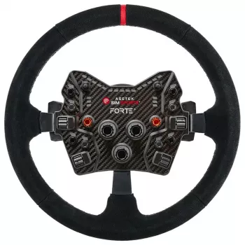 Asetek SimSports Lenkradkranz, dished, 340 mm - melns, zamšāda