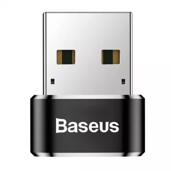 Baseus USB vīrišķais uz Type-C sievišķo adapteris melns
