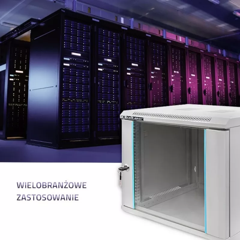 Rack skapis QOLTEC 19 collu 9U 600x500x600 sienas vai grīdas montāžas serveru korpuss