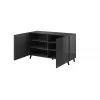 Cama Kumode 2D REJA grafīta pelēks glancēts/grafīta pelēks glancēts