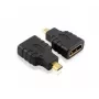 Techly IADAP-HDMI-MD adapteris Micro HDMI D uz HDMI sievišķo melns