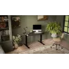 Cama Meble elektriski regulējams augstuma galds MOON 121x67 cm, taisnstūra skaidu plātnes virsma, 72–120 cm melns/san sebastian