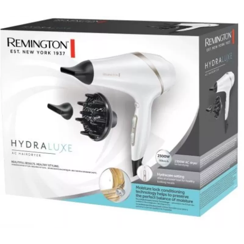 Fēns Remington AC8901 HYDRAlux 2300 W 3 temperatūras režīmi Jonu funkcija Difuzors Balts