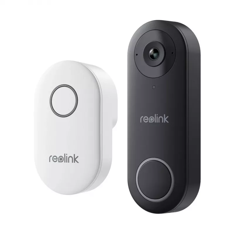 Reolink D340W – 5MP video durvju zvans ar zvanītāju, 2.4/5 GHz Wi-Fi, personu noteikšana, divvirzienu audio, darbojas ar NVR