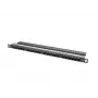 Lanberg PPU5-0024-B - 24 portu RJ-45 Cat5e sadales panelis - melns - metāls - 19 inch 0.5U
