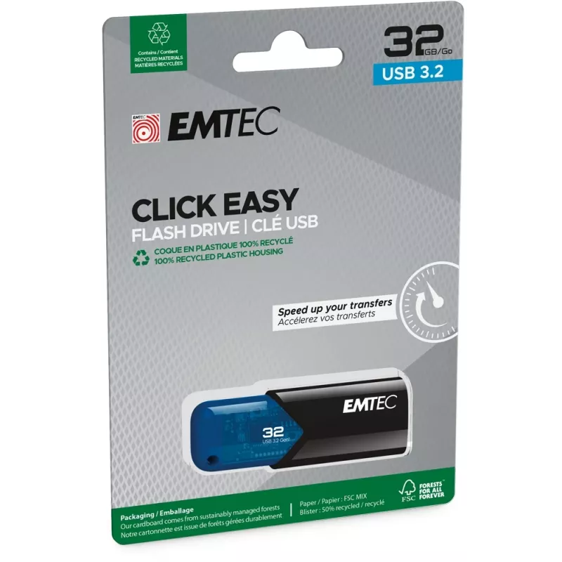 USB zibatmiņa Emtec 32 GB USB Type-A 3.2 Gen 2 B110 Click Easy