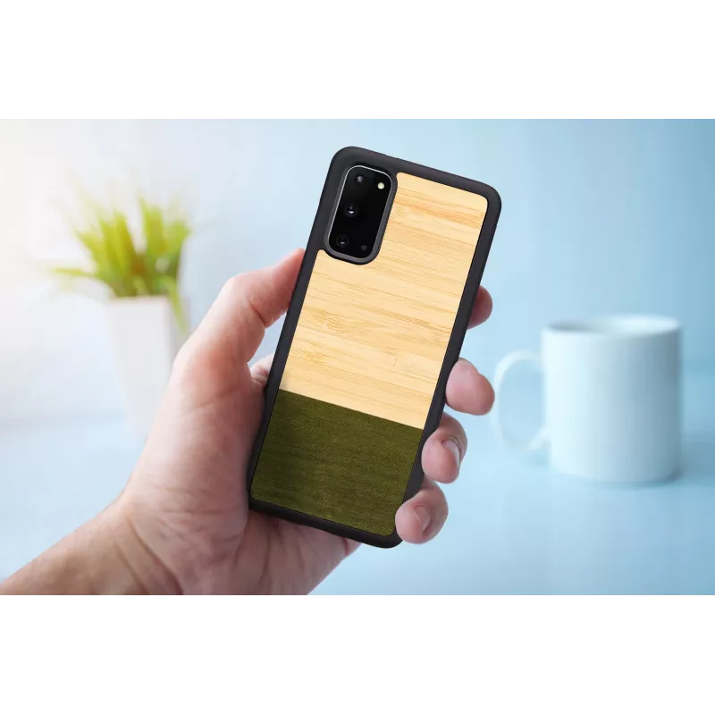 Telefona maciņš man and wood Galaxy S20 bambusa mežs melns — aizsargmaciņš Samsung Galaxy S20