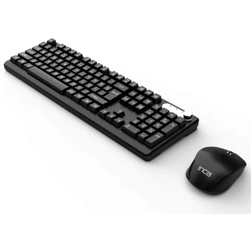 Inca IWS-549U Bezvadu tastatūras un peles komplekts, biroja RF, USB, QWERTY turku, melns