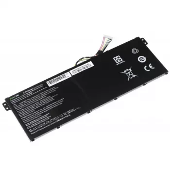 Green Cell AC52 akumulators Acer Aspire E11 ES1-111M ES1-131 E15 ES1-512 Chromebook CB3-111 CB5-311, 11.4V 2200mAh Li-Ion, 3 šūnas, melns
