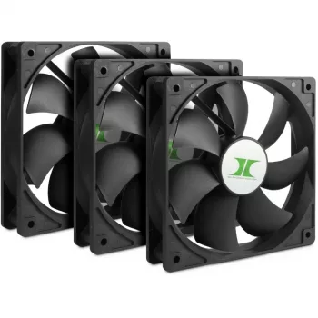 INTER-TECH 88887289 120mm korpusa ventilatori 3 komplektā melni