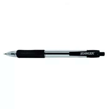 STANGER lodīšu pildspalva 1.0 Softgrip ievelkama, melna, 1 gab. 18000300039
