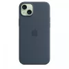 Apple iPhone 15 Plus Silikona Maciņš ar MagSafe - Storm Blue