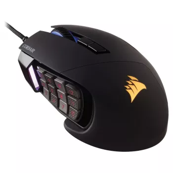 Corsair Gaming Pele Scimitar RGB Elite Optical Vadu 17 Taustiņi 18000 dpi Melna