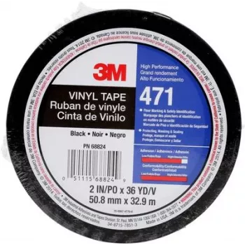 3M 471IW-S50-D melnā līmlente 50 mm