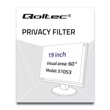 Qoltec 51053 privātuma filtrs 48.3 cm (19 inch) monitoram