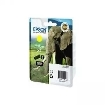 Epson Elephant Singlepack Yellow 24 Claria Photo HD Tinte, Dzeltena, Pigmenta tinte, 1 gab.