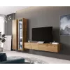 Vitrīnas skapis Cama Meble VIGO 180 – pie sienas stiprināms, 1800×400×300 mm, wotan ozols