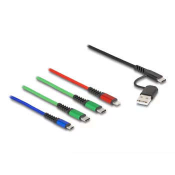 USB kabelis DeLOCK 87035 1,2 m USB 2.0 USB A USB C Micro USB-B Lightning