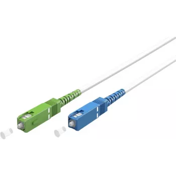 Goobay 59619 optiskās šķiedras kabelis 2 m SC/UPC SC/APC FTTH OS2 balts (59619)
