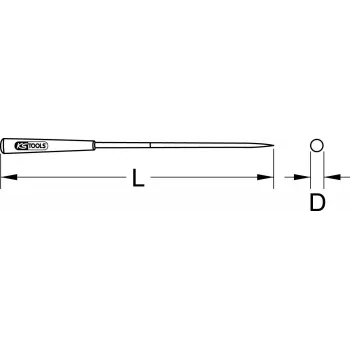 KS TOOLS Apaļā adatvīle, 3mm (140.3052)