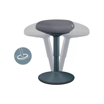 Biroja krēsls Leitz 65440095 polsterēts sēdeklis pelēks plastmasas rāmis