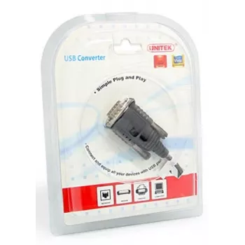 UNITEK Y-108 USB 2.0 uz RS232 adapteris, melns