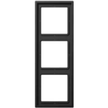 Alumīnija slēptās montāžas pārklājuma plāksne JUNG AL 2983 D, melna, 81×223 mm