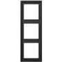 Alumīnija slēptās montāžas pārklājuma plāksne JUNG AL 2983 D, melna, 81×223 mm