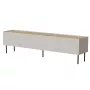 TV skapis Cama Meble FELLINI 200x40x52 cm, smilškrāsas rāmis, eļļots ozola virsma