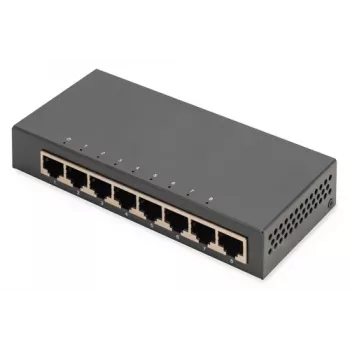 Nepārvaldāms slēdzis Digitus 8-portu Gigabit Ethernet 10/100/1000 metāla korpuss