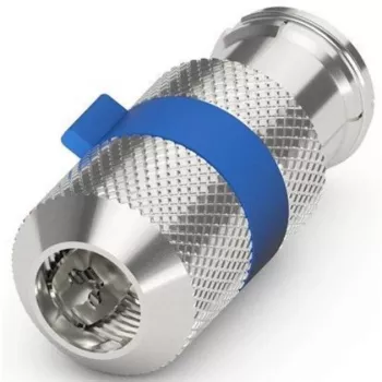 IEC/koaksiālā ligzda vienkāršai uzstādīšanai (sudraba/zila, 6,5–8,0 mm)