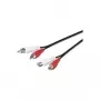 Microconnect AUDCH5 audio pagarinātāja kabelis 5 m 2 x RCA melns
