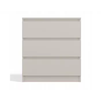 Kumode MALWA M3 ar 3 atvilktnēm, 700×750×400 mm, skaidu plātne, matēts smilškrāsas finišs