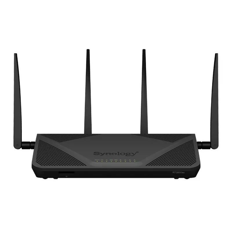 Synology RT2600AC bezvadu maršrutētājs Gigabit Ethernet divu joslu (2.4 GHz / 5 GHz) Melns