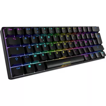 Sharkoon SGK50 S4 Tastatūra Spēlēm USB AZERTY Franču Melna 60% RGB LED