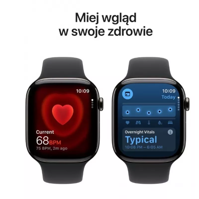 Viedpulkstenis Apple Watch Series 11 GPS + Cellular 42mm Slate Titanium Korpusa Melna Sporta Siksniņa M/L