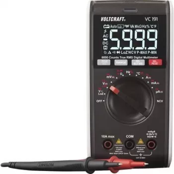 VOLTCRAFT VC191 rokas multimetrs digitālais CAT III 600 V displejs (skaitīšana): 6000 (VC-12232375)