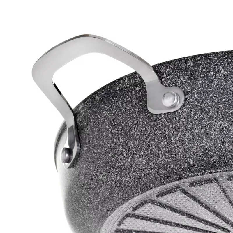 Dziļā cepšanas panna ar 2 rokturiem BALLARINI Salina Granitium 24 cm 75002-811-0