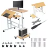 Maclean MC-124 W mobilais laptopa galds, balts, 80x60 cm, 50 kg, augstums 67-115 cm