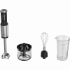 AENO rokas blenderis, 1200W, melns, tīģera zobu griezējs, putotājs, virtuves kombains, krūze
