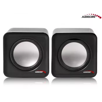 2-virzienu datora skaļrunis Audiocore AC870 B — 3 W RMS, vadu USB barošana, 3.5 mm ieeja, 2.0 kanāli