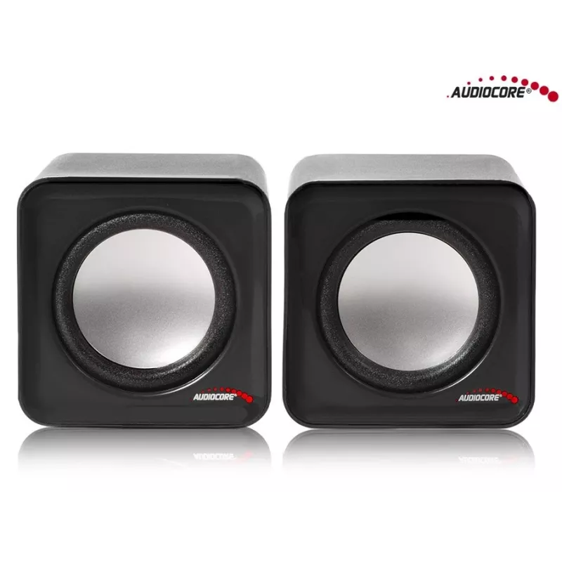 2-virzienu datora skaļrunis Audiocore AC870 B — 3 W RMS, vadu USB barošana, 3.5 mm ieeja, 2.0 kanāli
