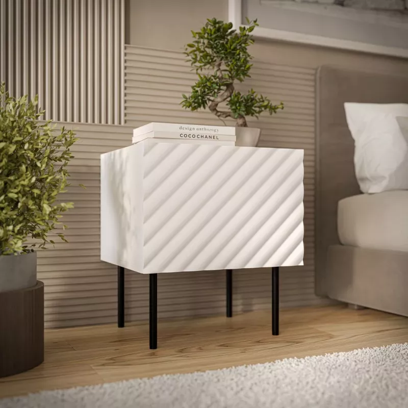 Naktsgaldiņš Cama LUCCA 2 gab. 47x40x52 cm balts MDF/skaidu plātne