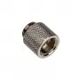Bitspower Adapter G1/4 collas AG uz G1/4 collas IG - 15mm, melns spīdīgs