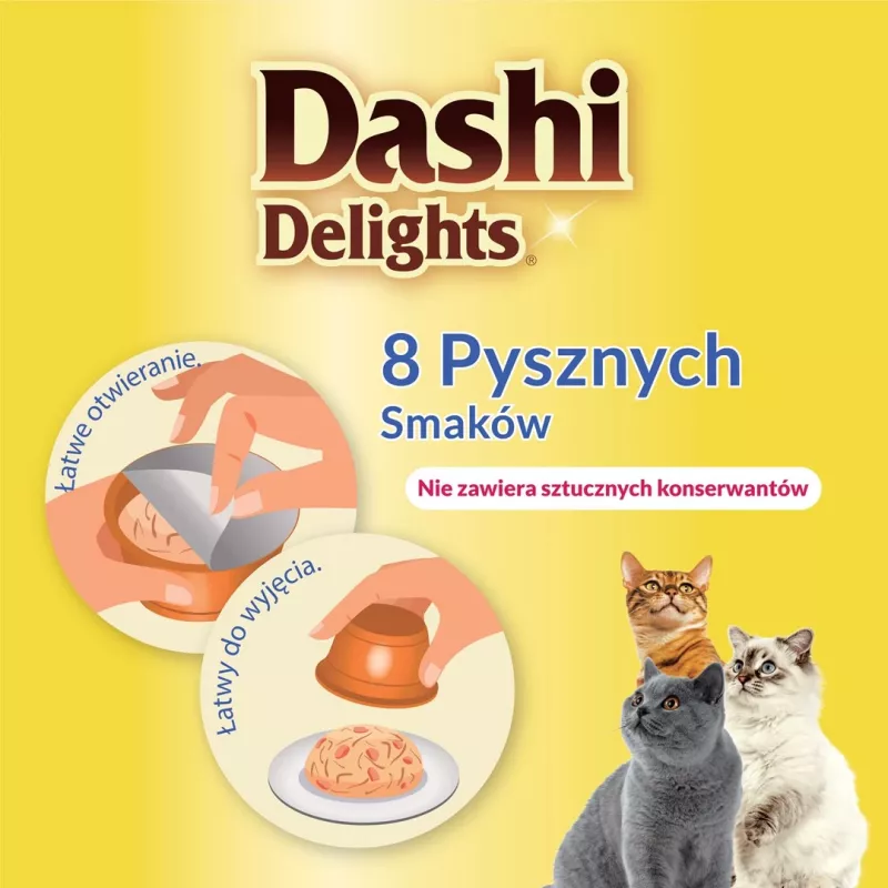 Kaķu gardums INABA Dashi Delights Chicken & Tuna Bouillon, 70 g paciņa, bez graudiem, bez lipekļa, bez sojas