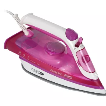 Braun FreeStyle 3 FI 3124 sausā un tvaika gludeklis ar keramikas zoli, 2400 W, violets